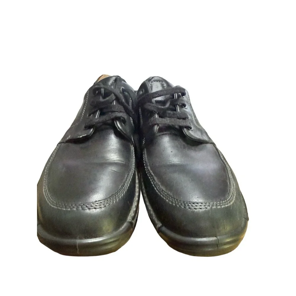 ECCO‎ Fusion II Men's Leather Moc-Toe Oxfords Shoes, Size 44/ US 10-10.5 Black